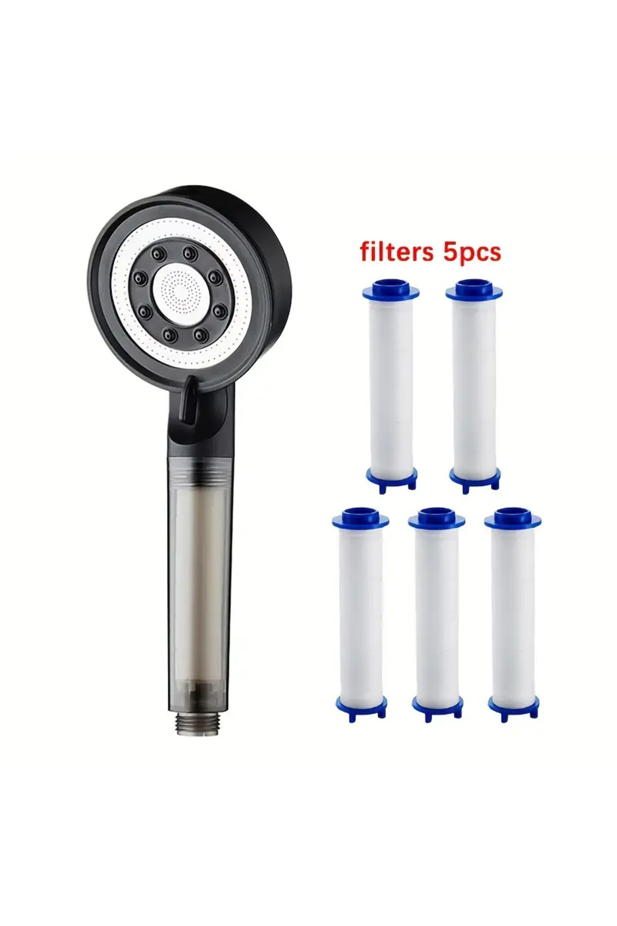 Ahlez Filtreli Duş Başlığı 5 Yedek Filtre | Su Arıtmalı, Klor Ve Kireç Önleyici, Yüksek Basınçlı