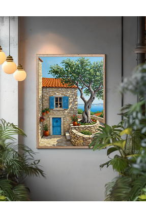 ARTCASTLE Ahşap Çerçeveli Tekli Tablo Whitesea