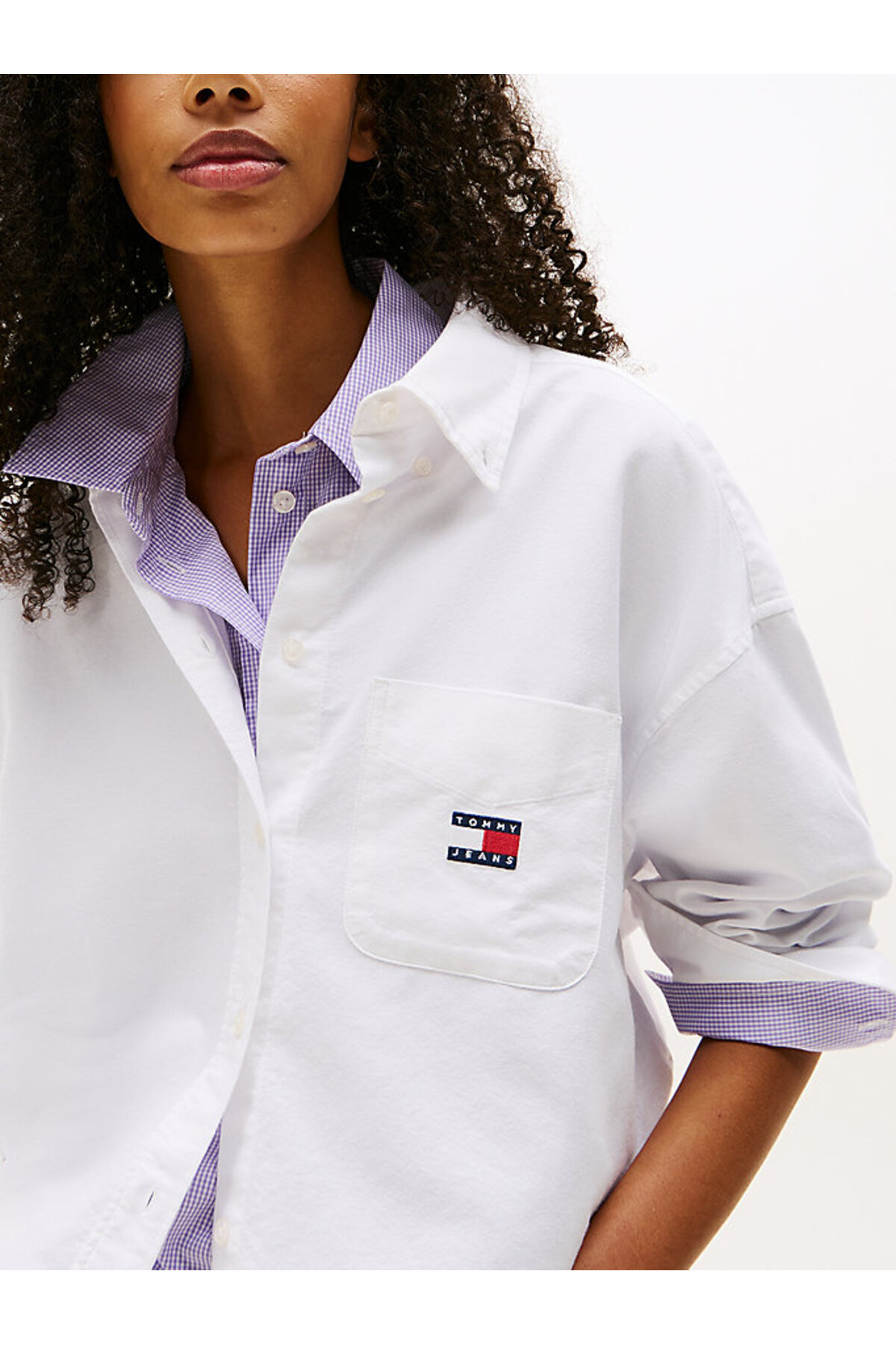 Tommy Hilfiger  Kadın Beyaz L/S Gömlek - Görsel 2