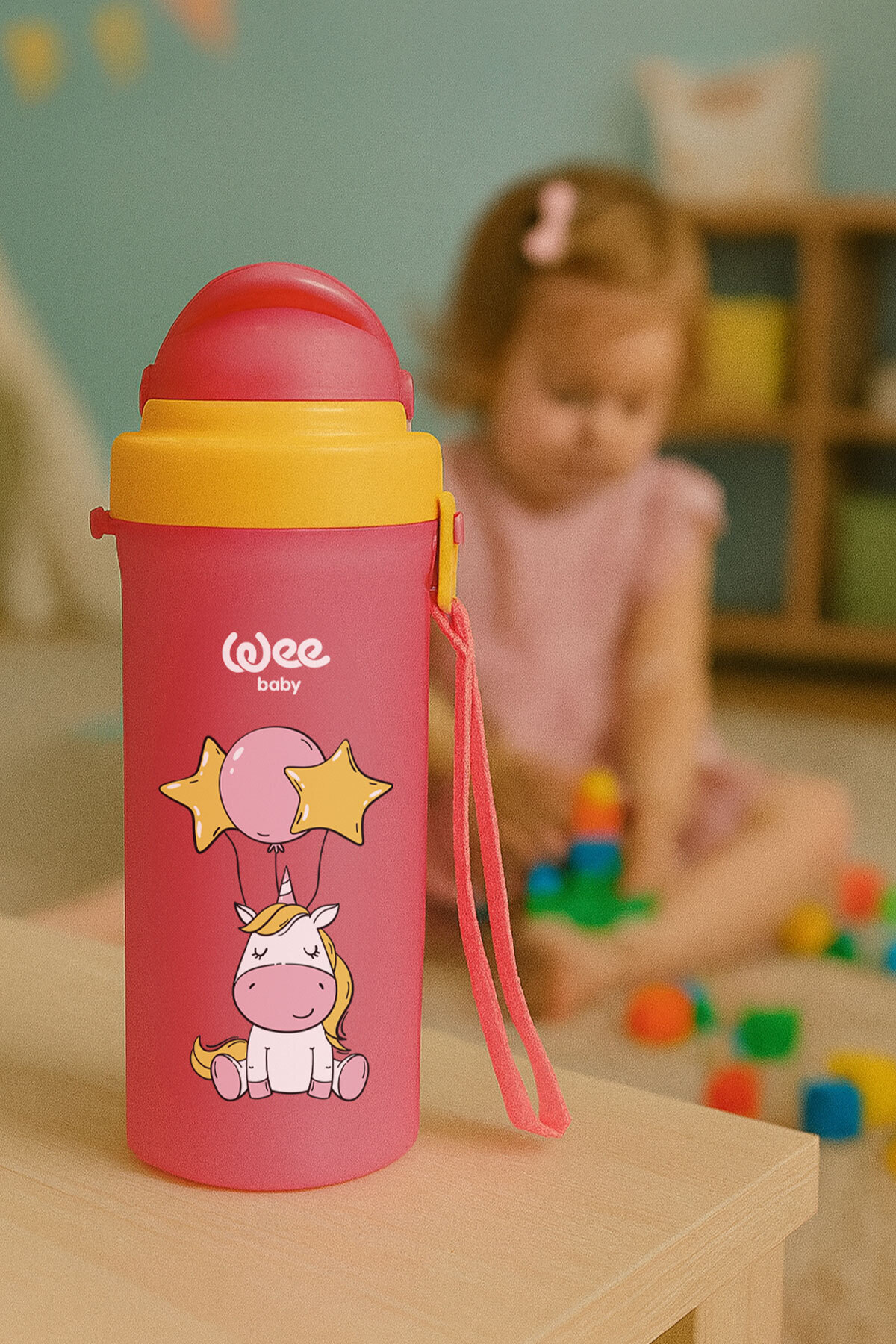 Wee Baby Pipetli Bardak 300 ml 6+ ay Pembe fotoğrafı 5 (önizleme)