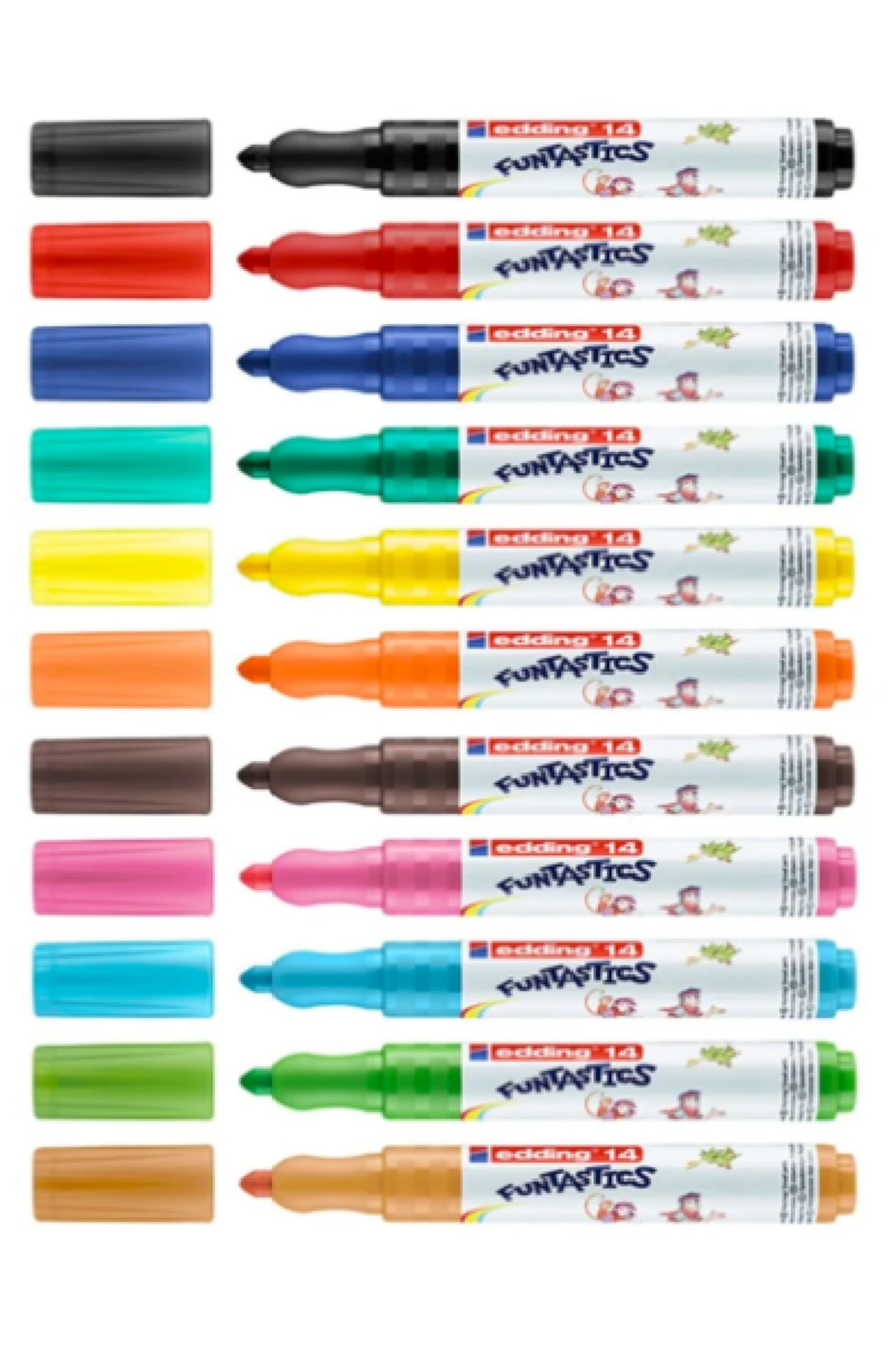 Edding 14 Funtastics Yuvarlak Kalın Uçlu Jumbo Keçeli Kalem Seti 10 Renk