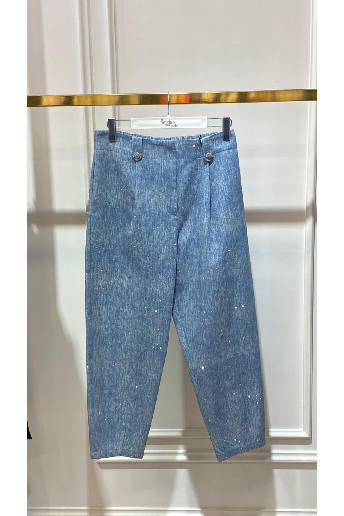 Missemramis MİSSEMRAMİSS DENİM TAŞLI PANTALON