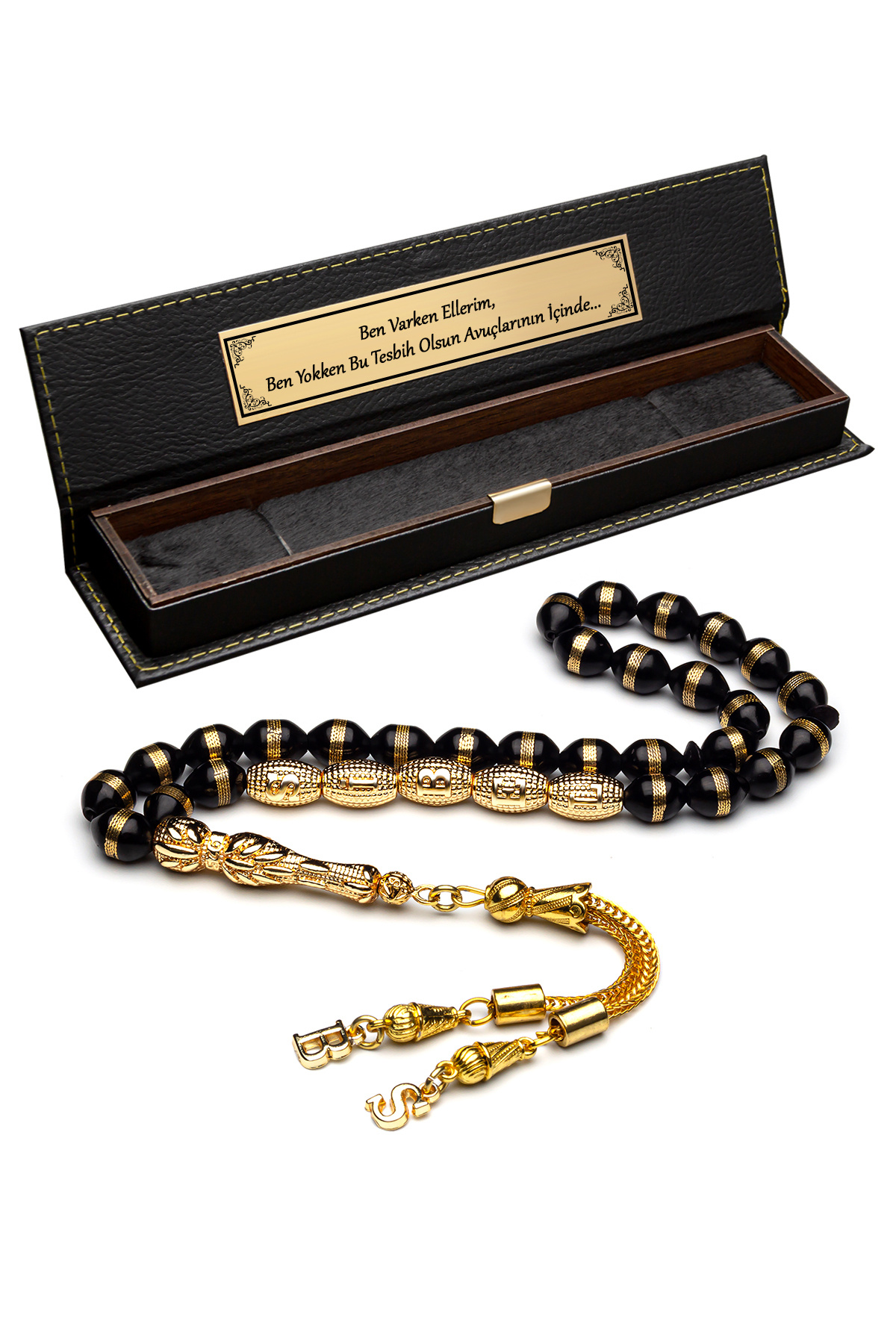 OTTOTESBİH Erkek Hediyelik Harf Püsküllü Kuka Tesbih, Isimli Tespih