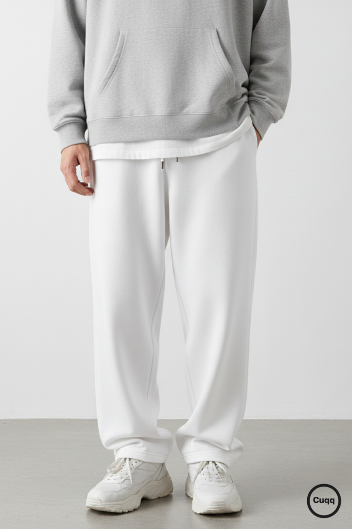 Erkek Baggy Eşofman Altı Oversize Bol Paça 3 İplik Kalın Kumaş Streetwear Cepli