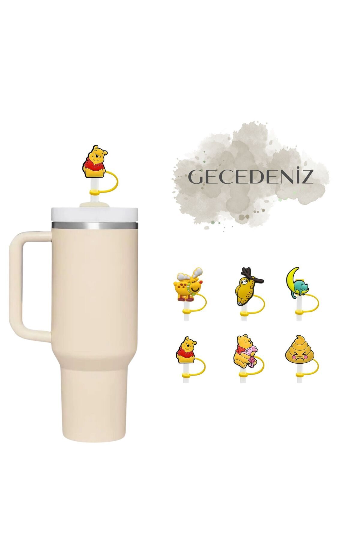 GECEDENİZ Termos Uyumlu Pipet Tıpası Winnie Model