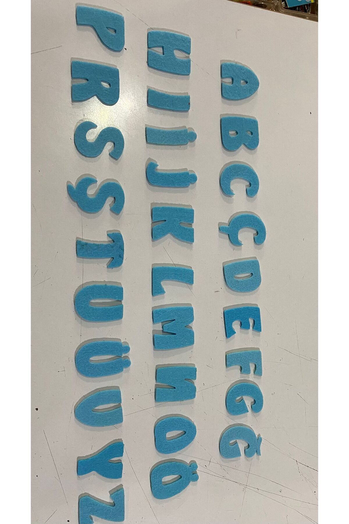 HIZIROĞLU AHŞAP KEÇE BÜYÜK ALFABE HARF MAVİ RENK