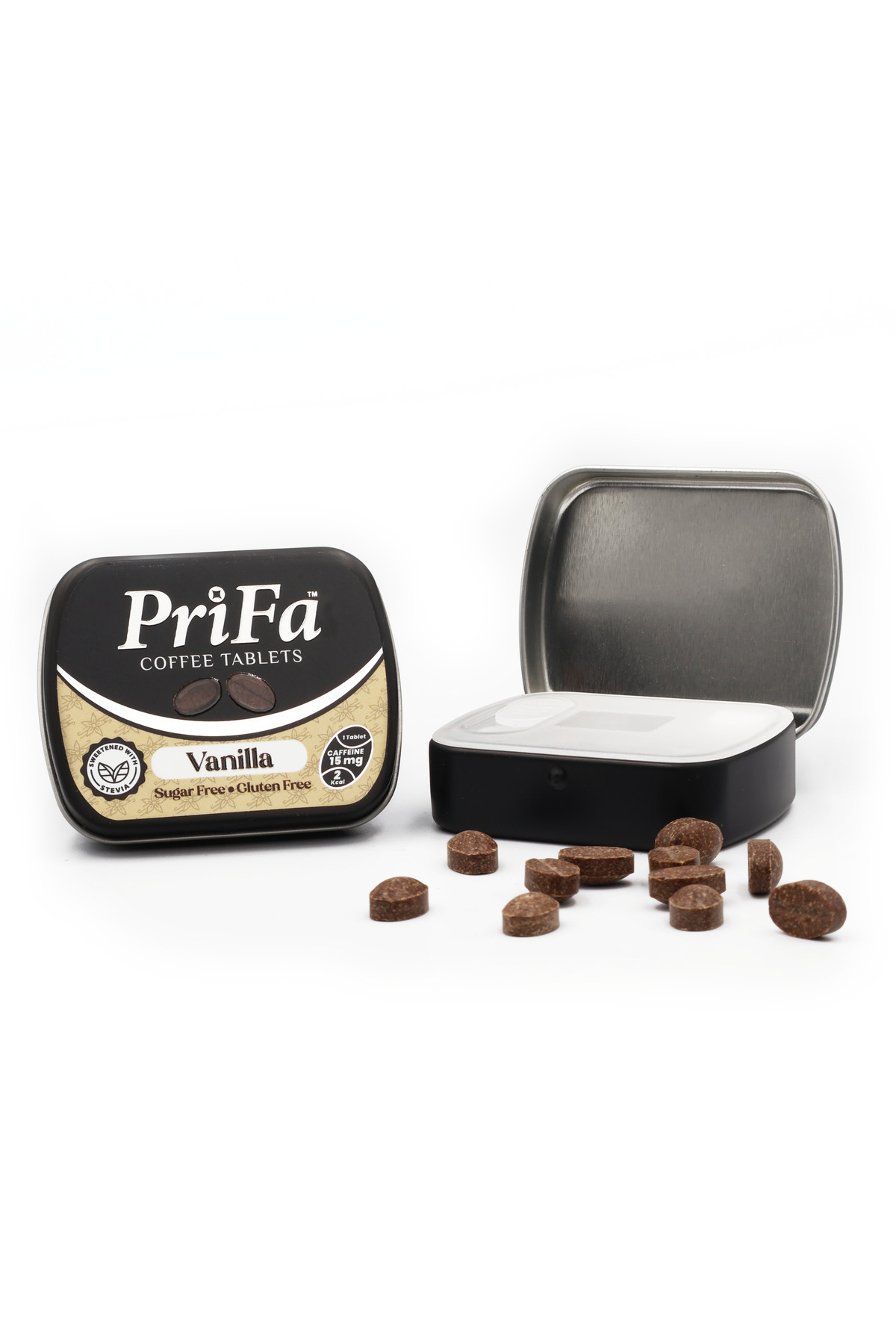 prifa Vanilla Kahve Tableti – Her Zaman, Her Yerde Su Gerektirmeyen Taşınabilir Kahve Deneyimi