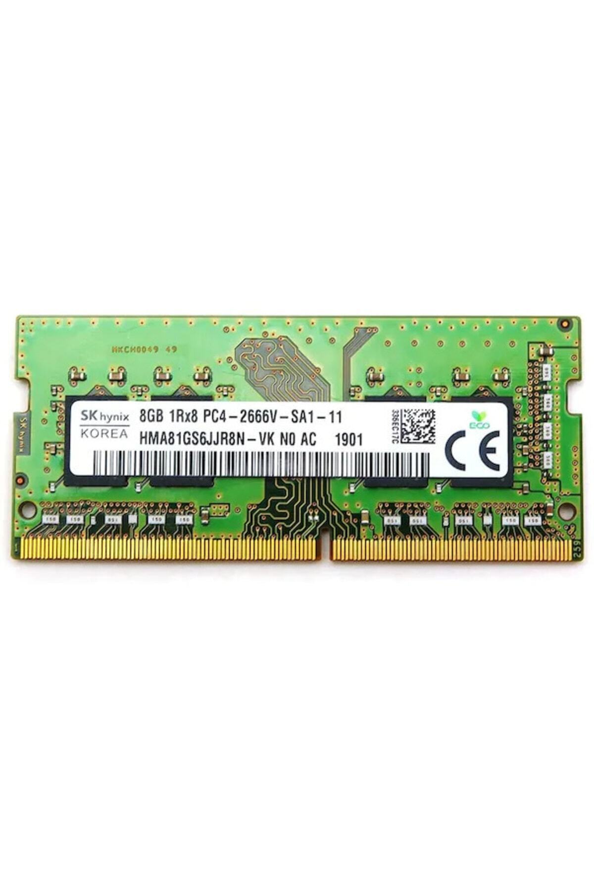 SKHYNİX Hma81gs6jjr8n-vk Pc4-21300 8 Gb Ddr4 2666 Mhz Cl19 Laptop Ram KUTUSUZ