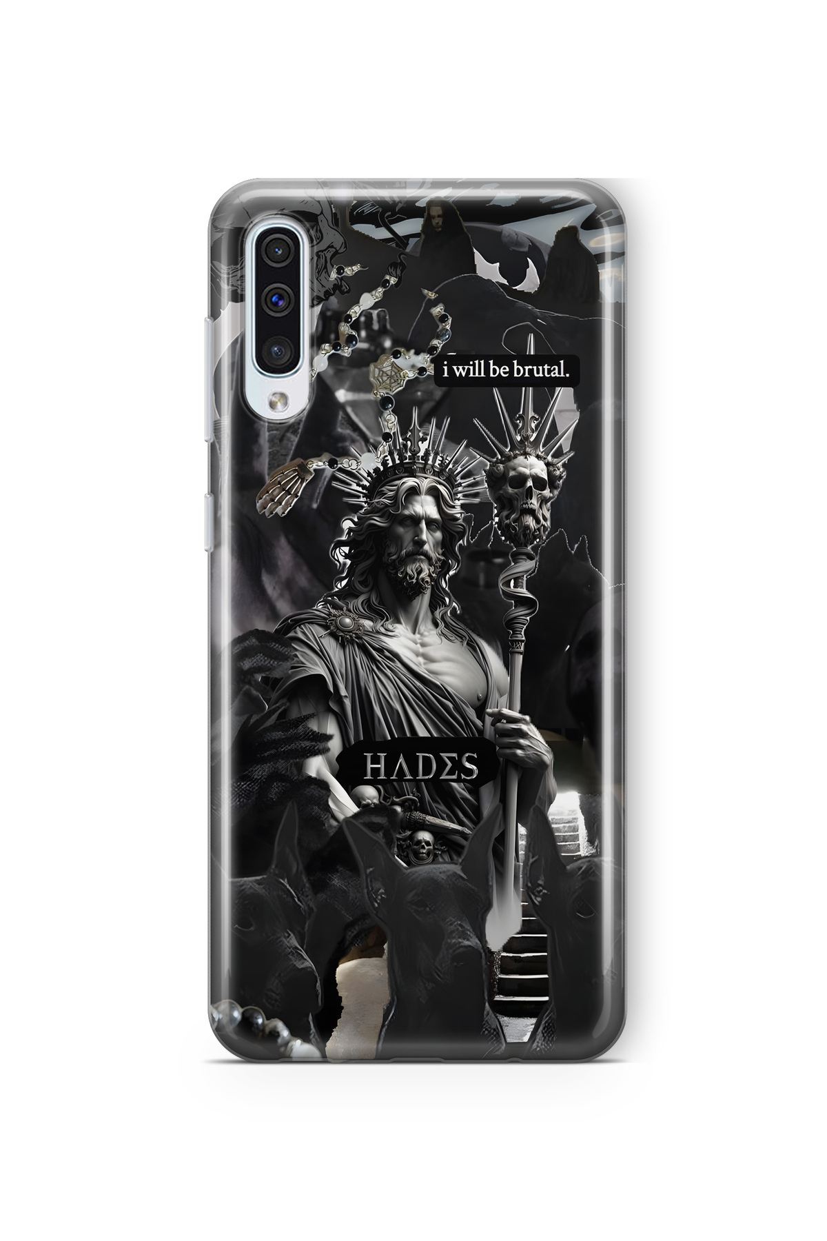 FLAMENKO Samsung Galaxy A50 / A30S Compatible Hades Mythology Pattern Transparent Phone Case- Trendyol FLAMENKO Samsung Galaxy A50 / A30S Compatible Hades Mythology Pattern Transparent Phone Case- Trendyol