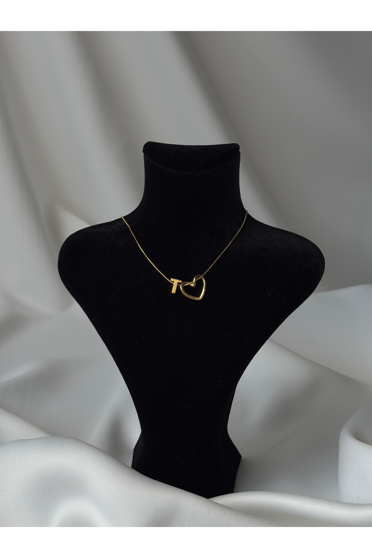 Kalp Harf Kolye — Gold