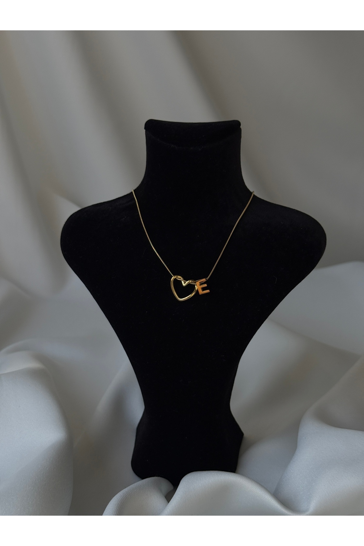 Kalp Harf Kolye — Gold