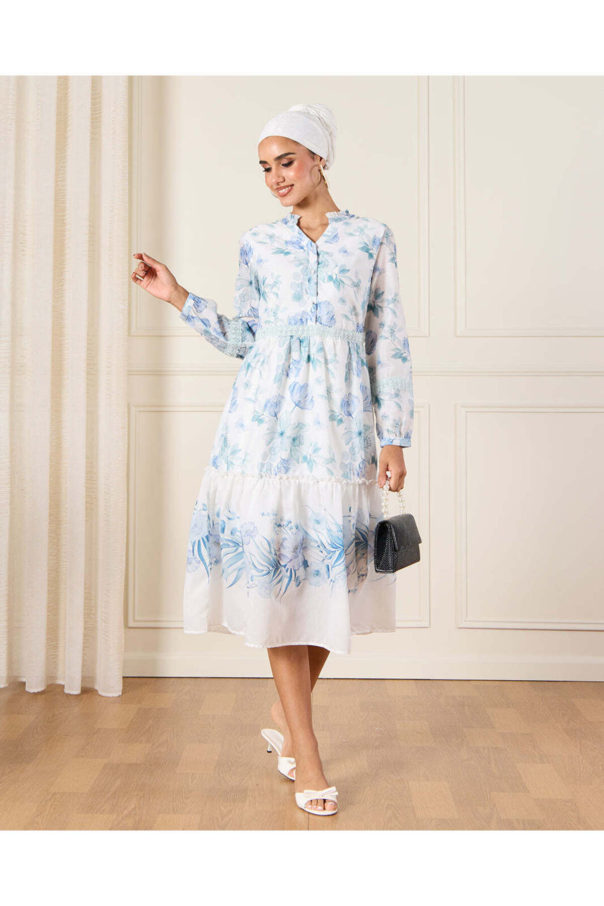 REDTAG Women Blue Printed Dress