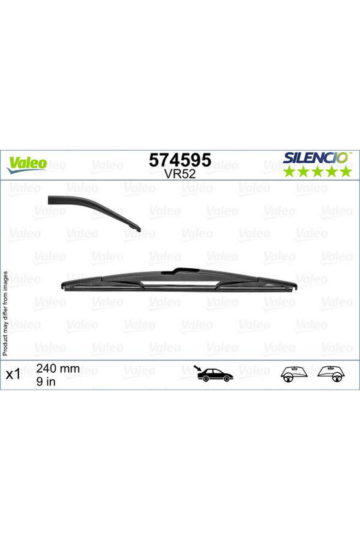 VALEO TECHMRT ARKA SİLECEK PEUGEOT P5008 16 RENAULT MEGANE IV-TALISMAN X1 (91410) 240 MM UYUMLU