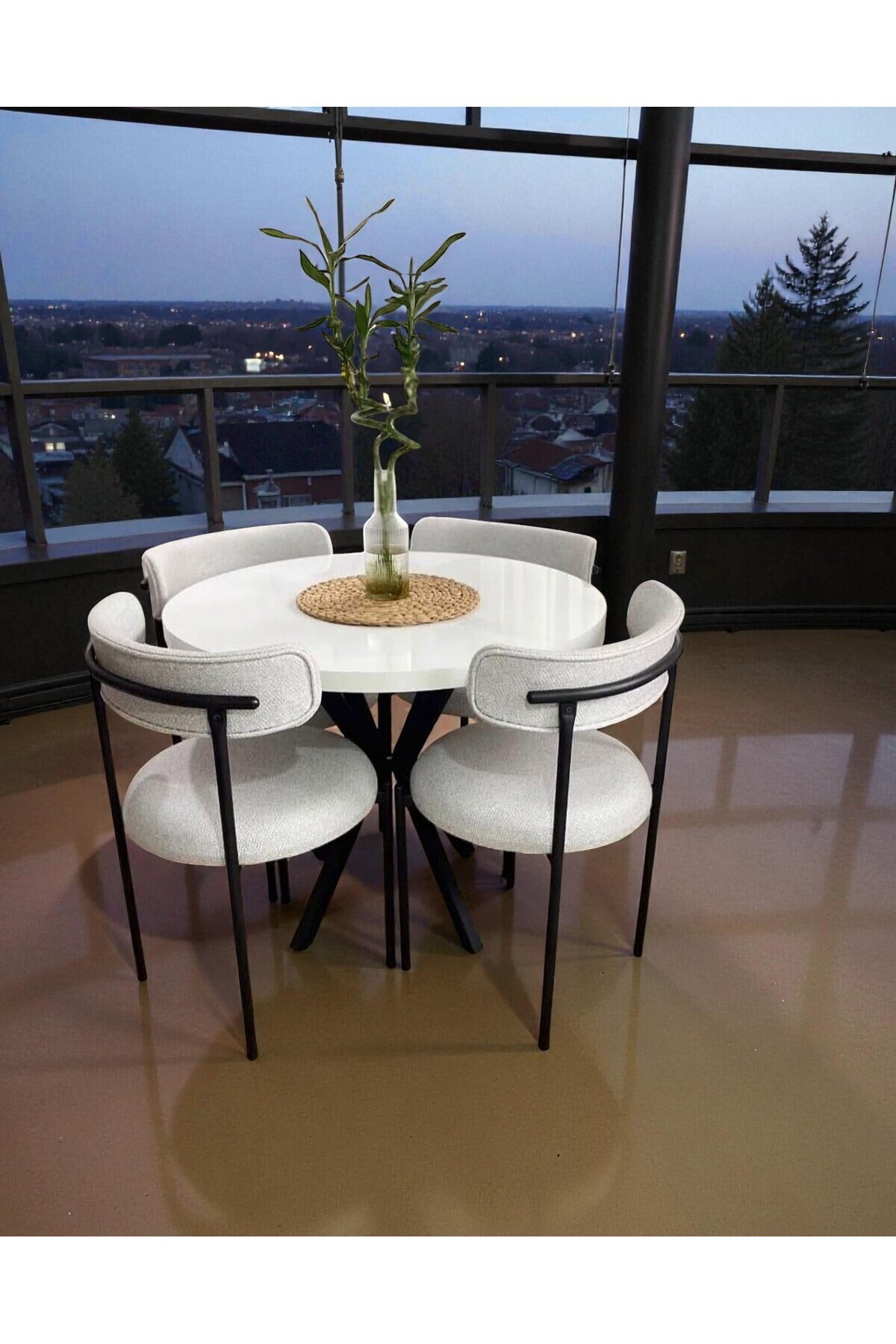 Şam group 4 kişilik masalı mutfak sandalye takımı, orijinal set