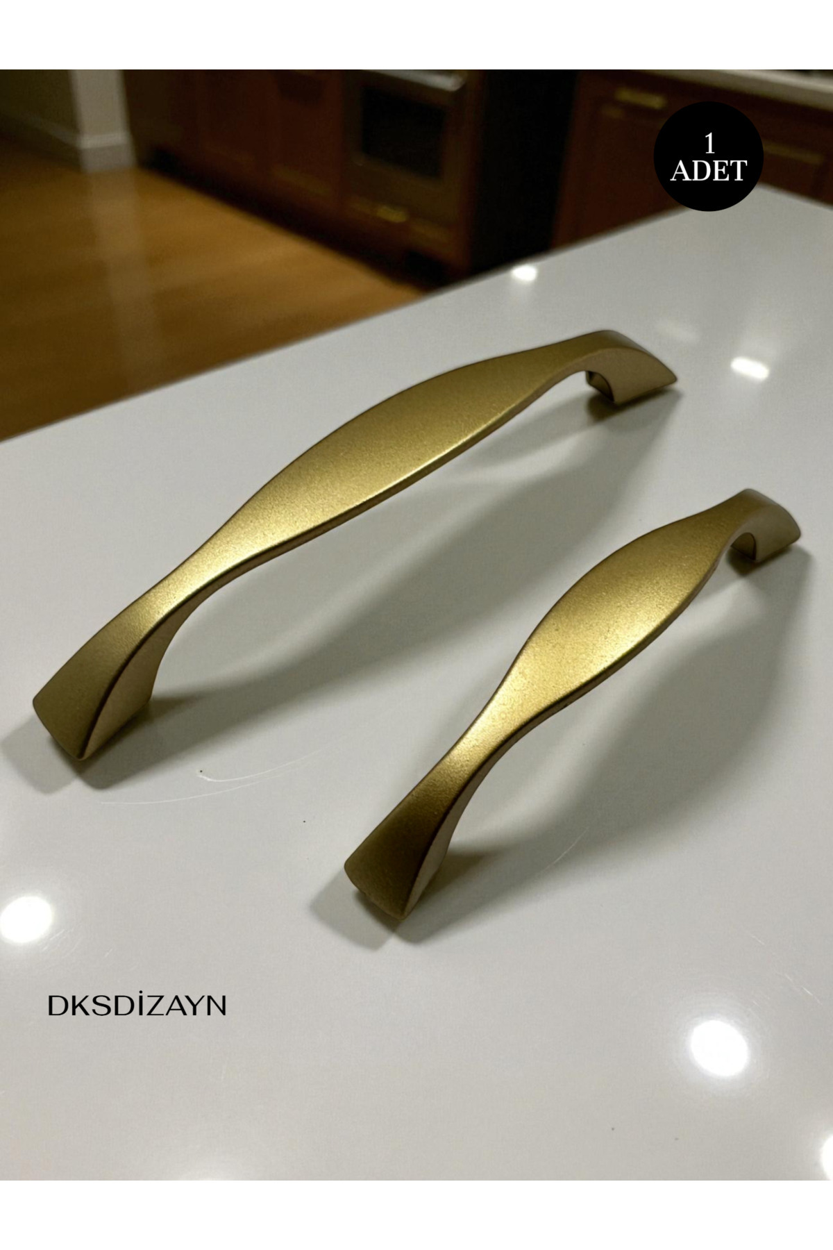 DKSDİZAYN 96 MM Venüs Mat Altın Kulp - Mobilya Çekmece Mutfak Dolap Kulpu 1. Sınıf Metal Premium Mat Kulp