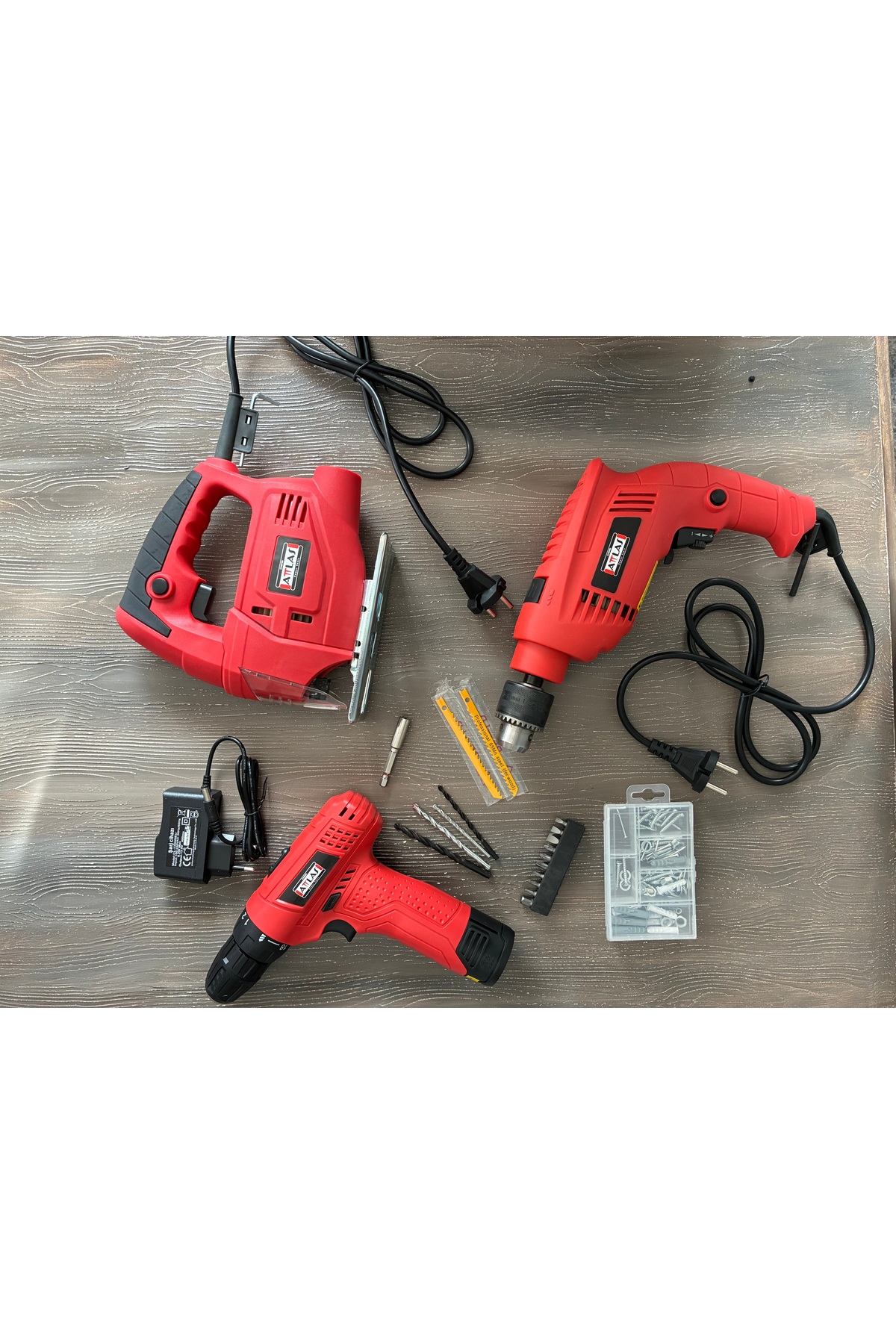 Attlas 12 Volt 3’lü Trio Set Li (Matkap+Dekupaj+Vidalama)