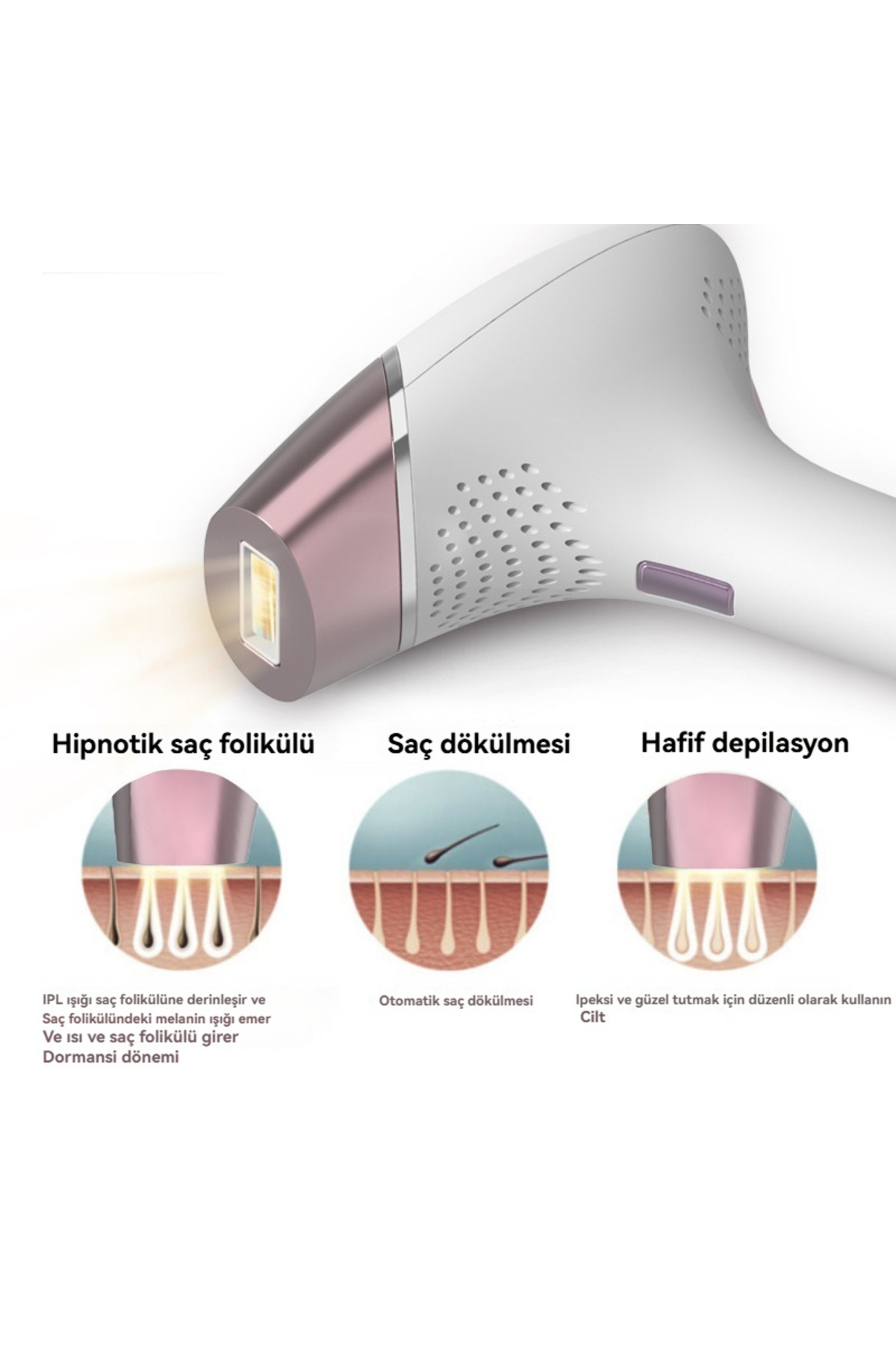 Lumen Tech 999.999 Atım IPL Lazer Epilasyon – Buz Soğutmalı, Kadın & Erkek İçin