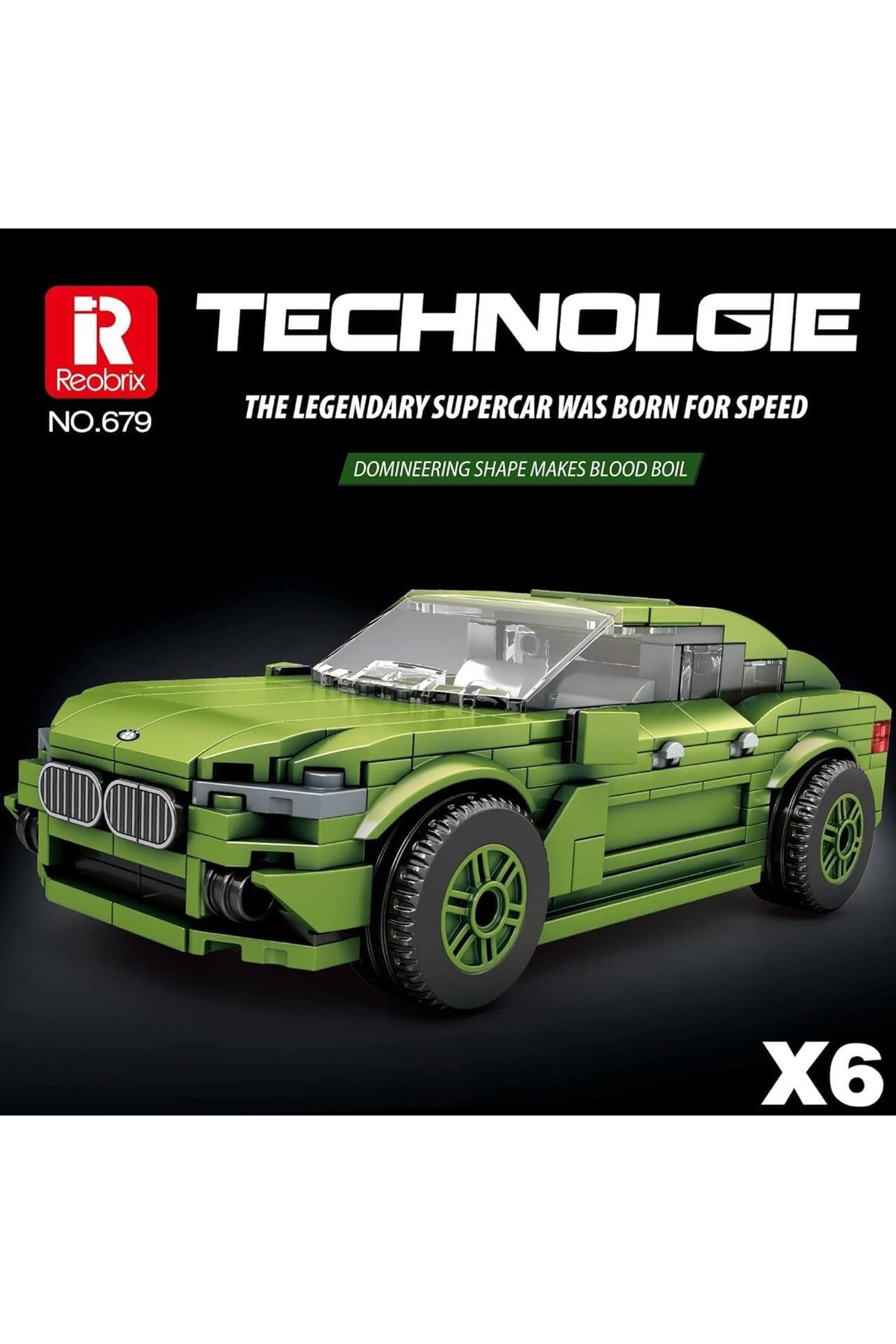 کیت ساخت ماشین اسباببازی، بلوکهای گیرهای، کیت برای ماشین مدل، ماشین مسابقهای، سوپراسپرت