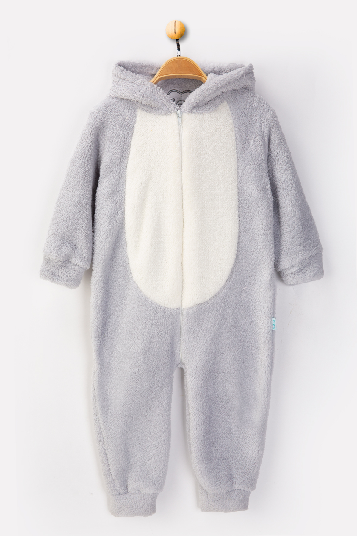 LORIAN'S Welsoft Gri Tavşan Yumuşak Peluş Fermuarlı Bebek ve Uyku Tulumu fotoğrafı 5 (önizleme)