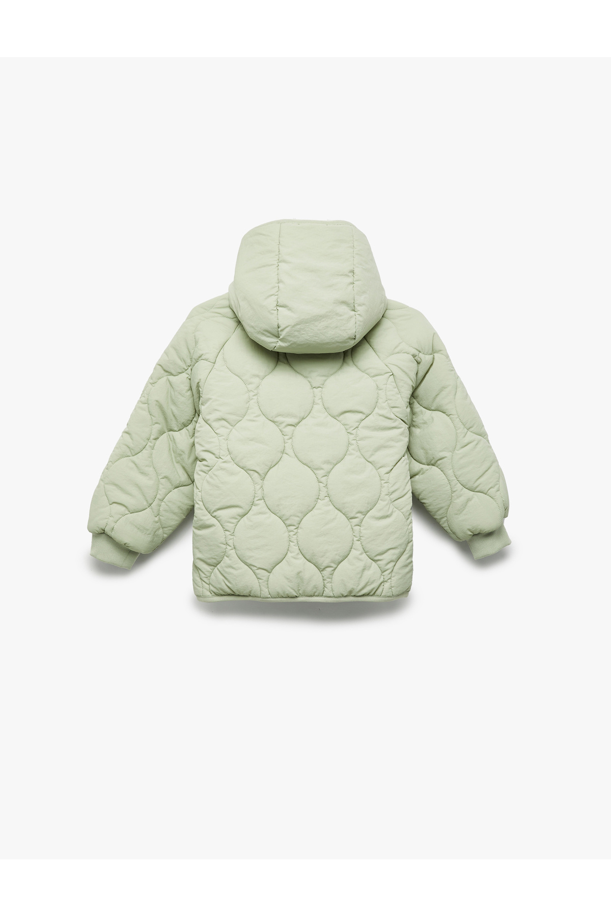 Koton Uzun Kollu Düğmeli Kapşonlu Kapitone Mont fotoğrafı 2 (önizleme)