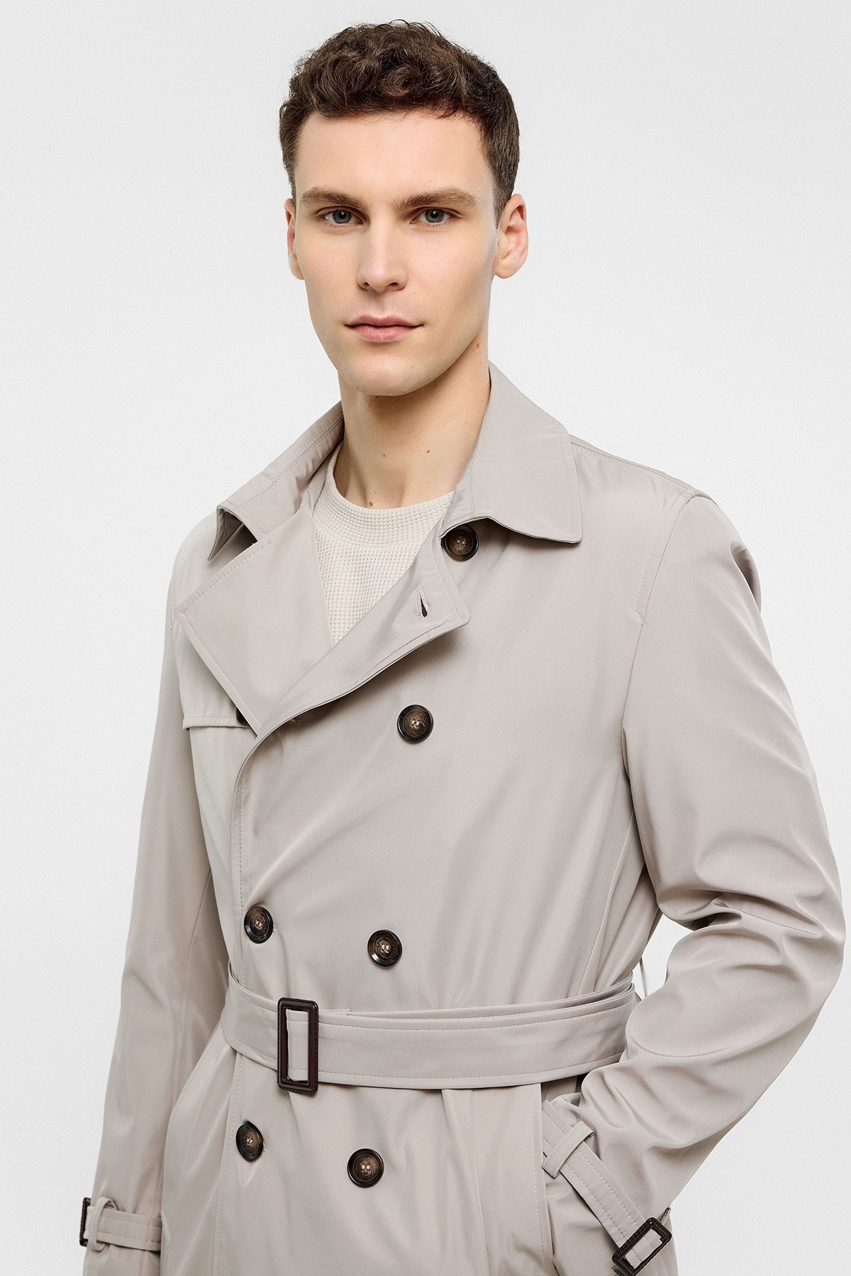 Back And Bond Taş Regular Fit Trençkot görsel 3