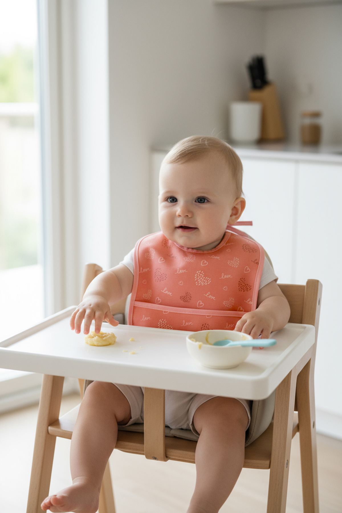 HAMUR Proof 3'lü Sıvı Su Geçirmez Bebek Mama Önlüğü Ağız Silme Mendili Bağlamalı 3 Prç SomonGrup 6-24 Ay fotoğrafı 5 (önizleme)