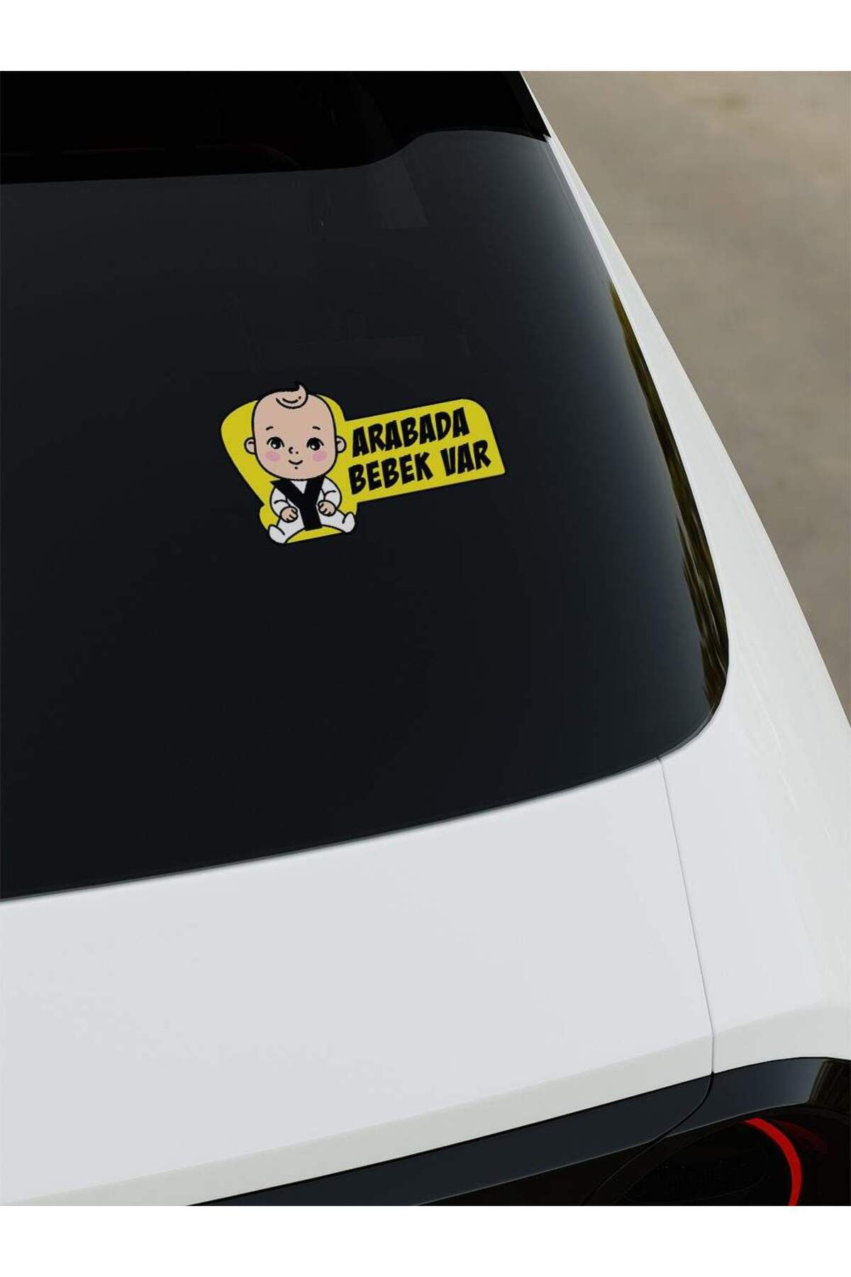 OkyayWorks Arabada Bebek Var Dijital Baskı Sticker - Fiyatı, Yorumları