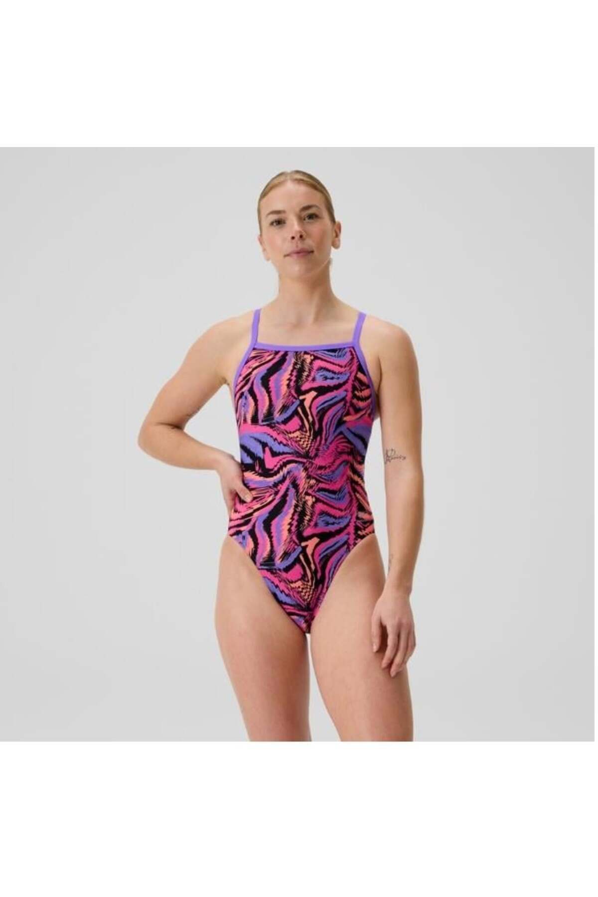 SPEEDO Printed Turnback Kadın Yüzücü Mayosu