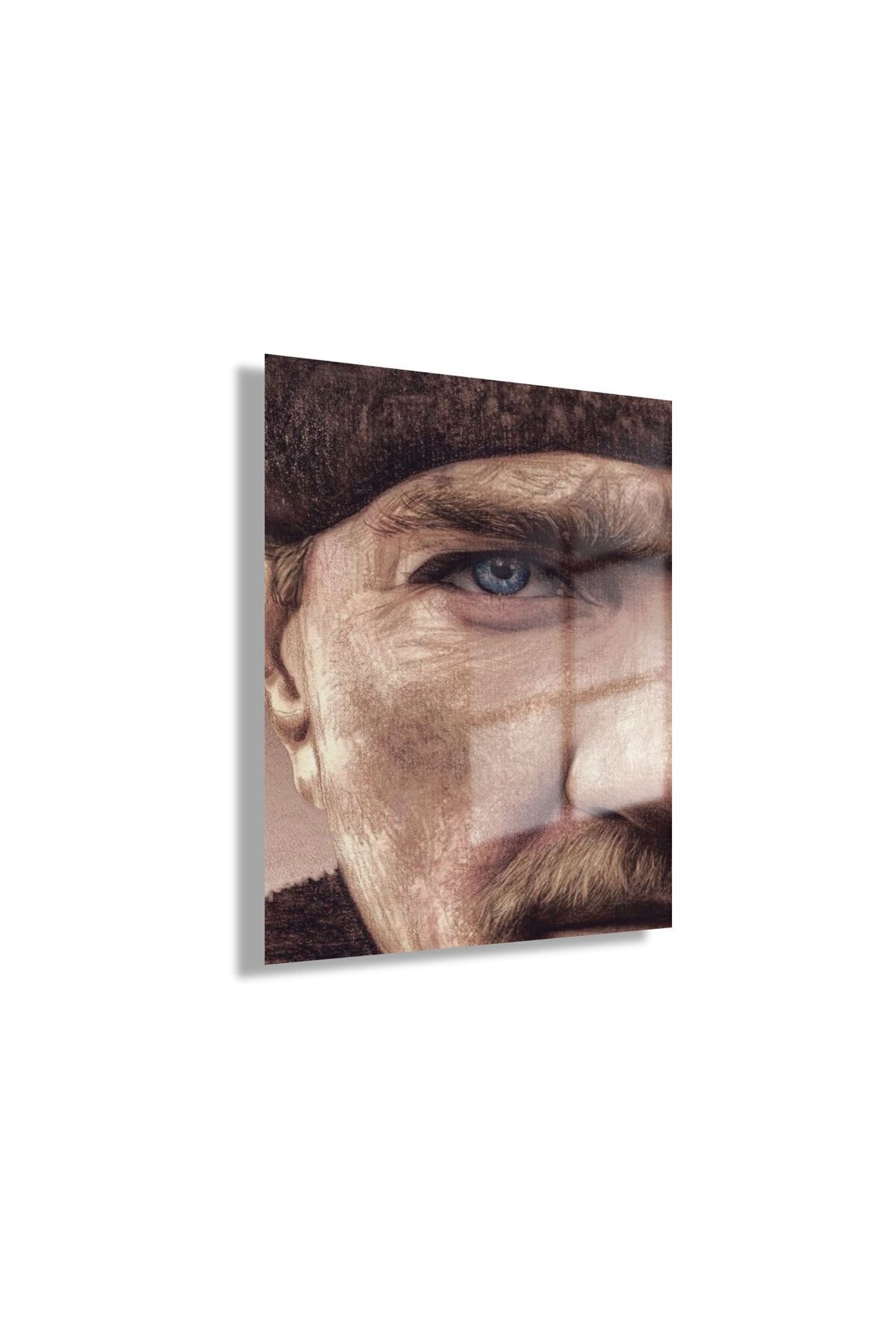 Glass Painting Close-Up Atatürk Portrait