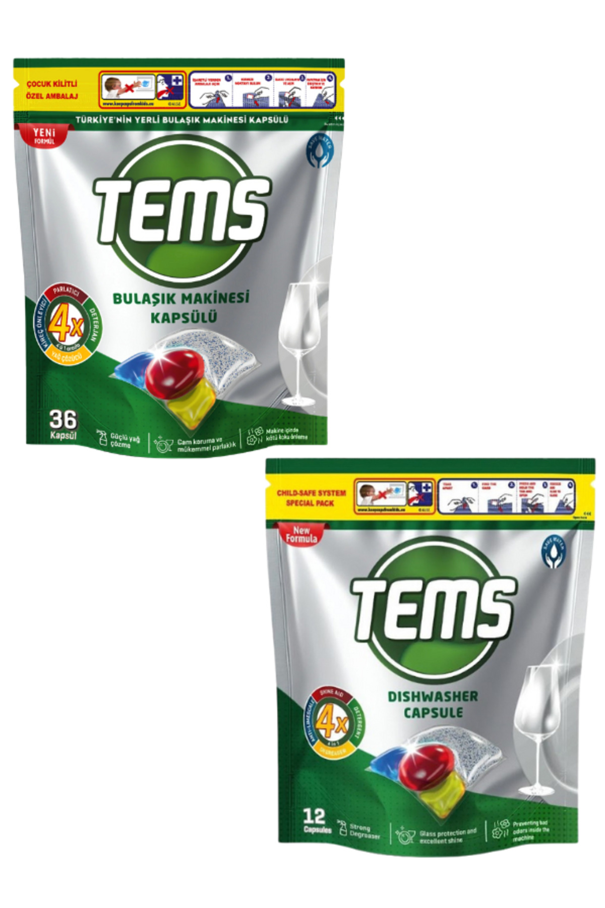 TEMS Κάψουλες πλυντηρίου πιάτων 4 σε 1 (48 τεμάχια)