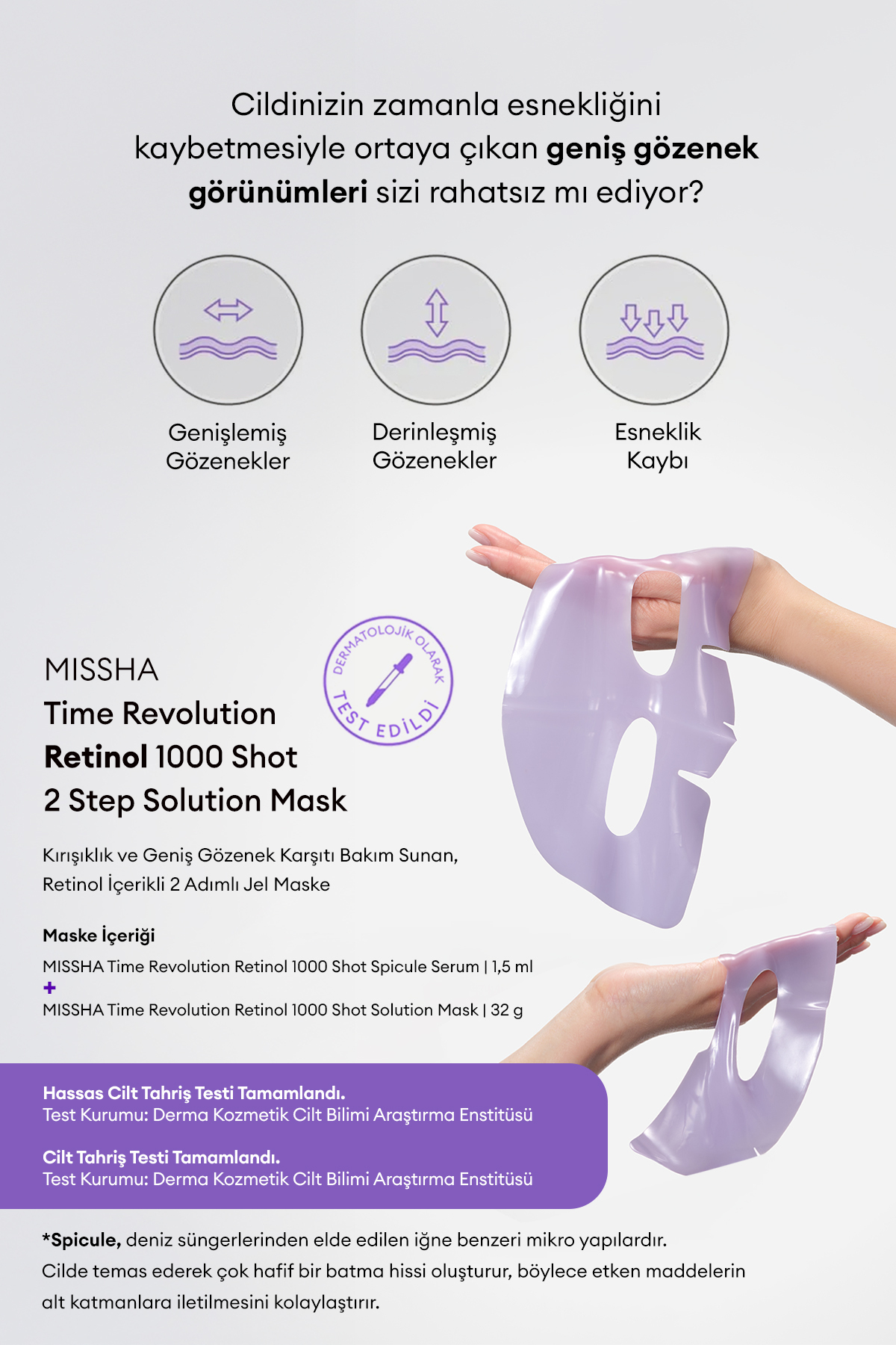 Retinol İçerikli 2 Adımlı Jel Maske Time Revolution Retinol 1000 Shot 2 Step Solution Mask — 8420 — تصویر 3 از 9