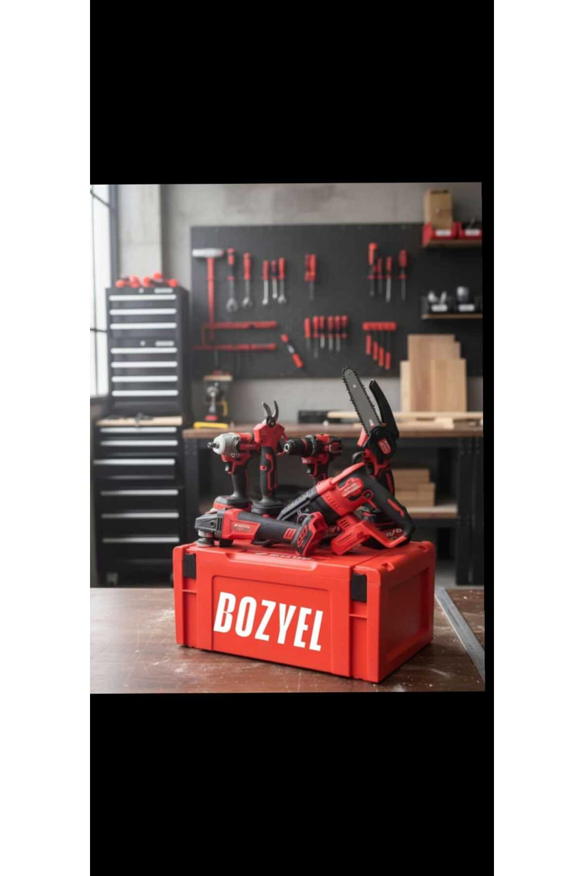 bozyel 6 lı set(matkap testere bijon sıkma hilti ispiral budama
