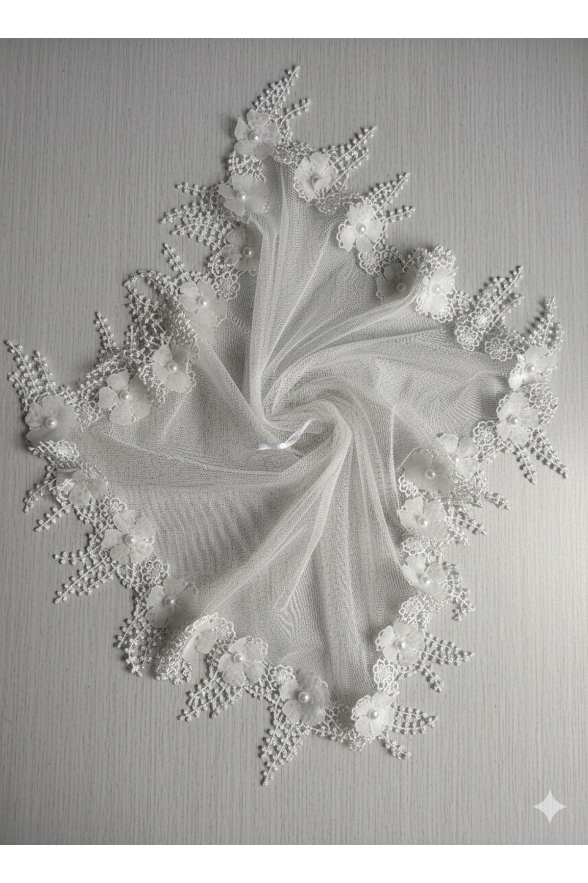 Yasmin S'H'E Tül Kumaş Gelin Mendili Halay Mendili Bride