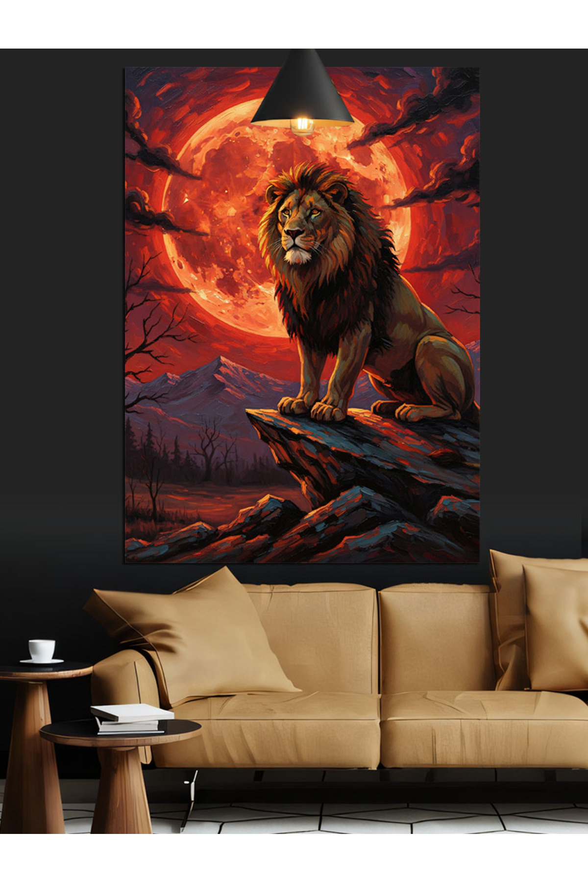 Kükreyen Kızgın Yüksek kaliteli yağlı boya dokulu Kanvas Canvas Tablo kanvas tablo canvas tablo duv