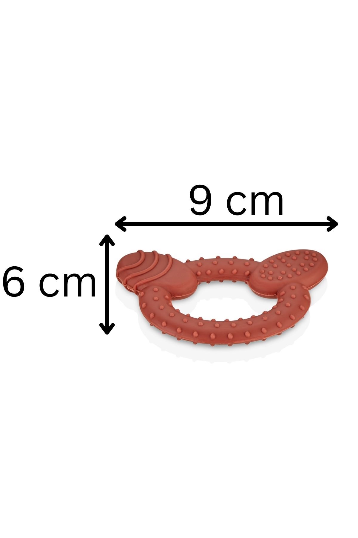 espashome Silikon Bebek Diş Kaşıyıcı - Kiremit Rengi fotoğrafı 3 (önizleme)