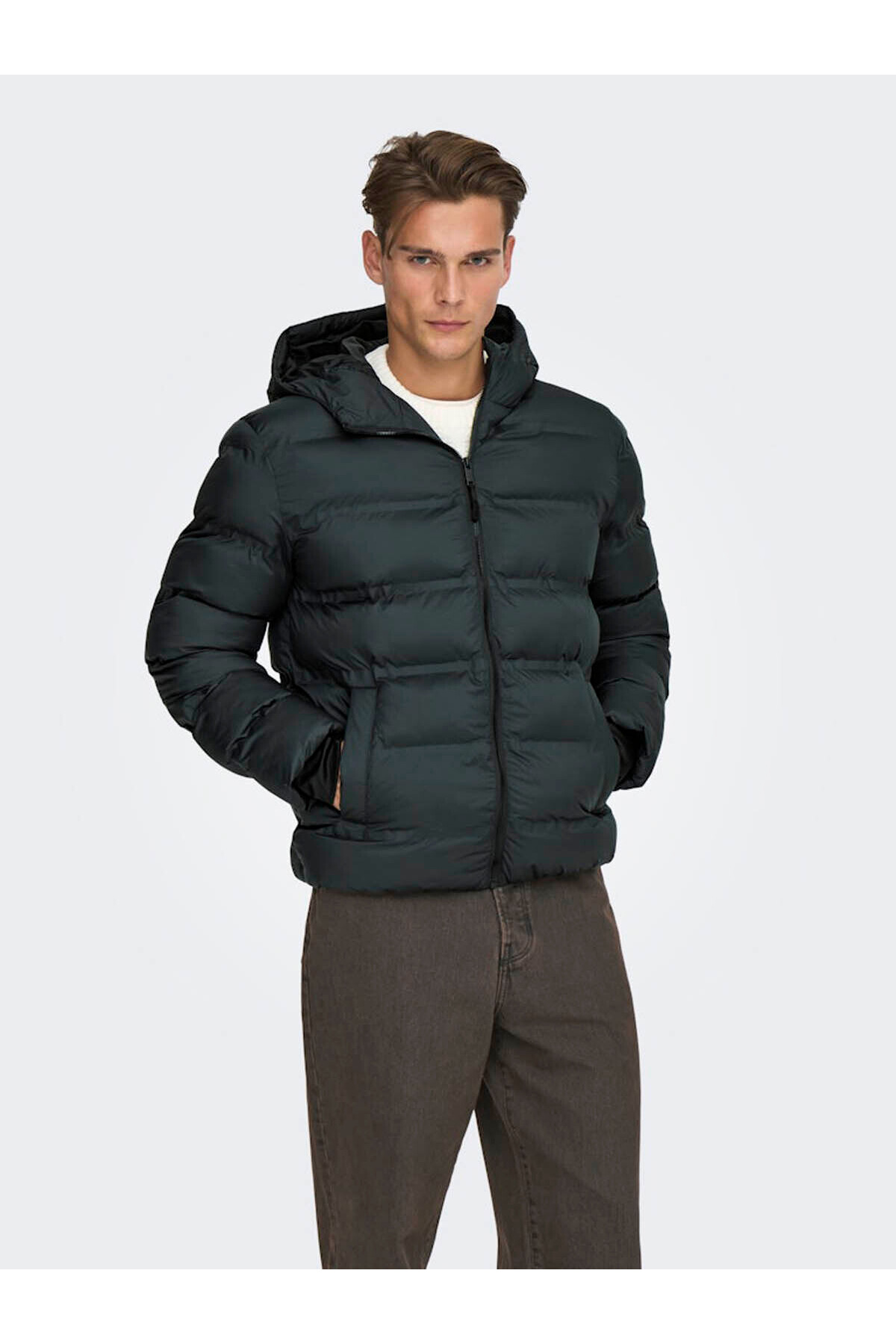 مانتو مردانه مشکی Onsunion Seamles Life Hood 22034836 — مشکی EW21GY115633 — تصویر 5 از 8