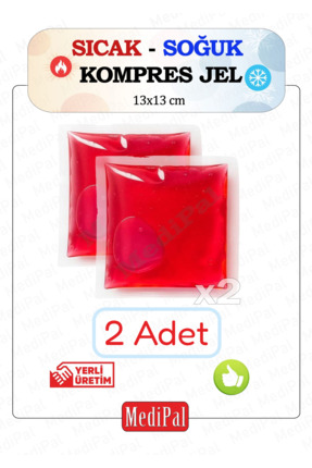 MediPal 2 Adet Termojel - Kırmızı - Cold Pack - Buz Paketi - Sıcak Soğuk Komp...