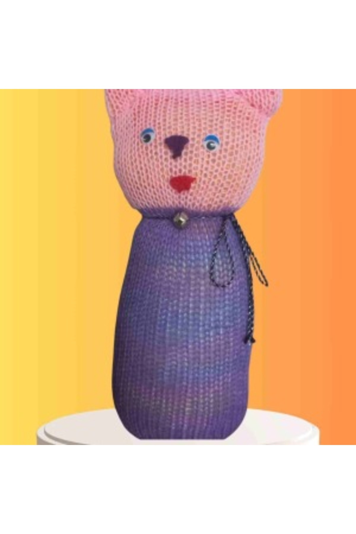 MDKConceptShop Tıkırık Örgü Yastık Uyku Ve Oyun Arkadaşı Zıpzıp - 35 Cm