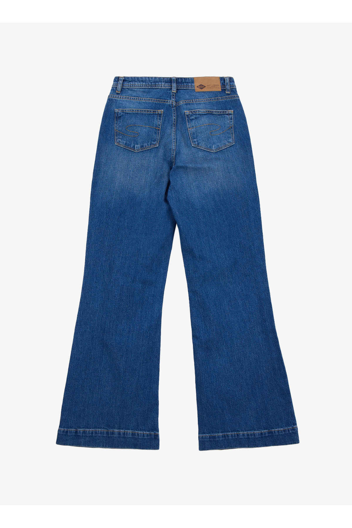 コウ Lee Cooper Yüksek Bel Geniş Paça Normal Mavi Kadın Denim Pantolon