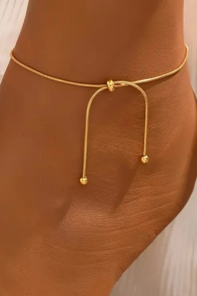 SEVGİLİ TAKI Ayarlanabilir Gold Çelik Halhal -Glorious Serisi