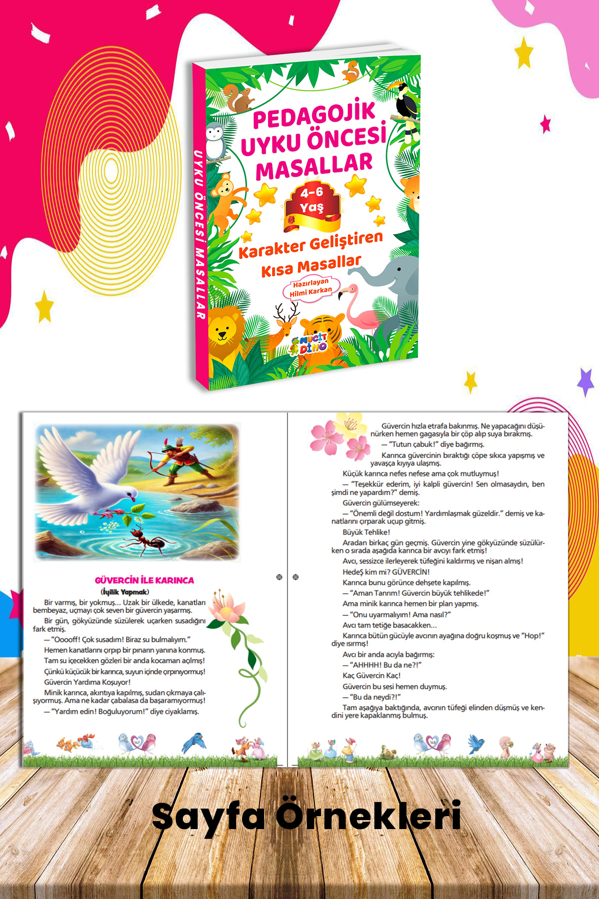 Mucit Dino Yayınları 4-5-6 Yaş Pedagojik Uyku Öncesi Masal Kitabı (77 Renkli Resimli Kısa Masal) fotoğrafı 5 (önizleme)