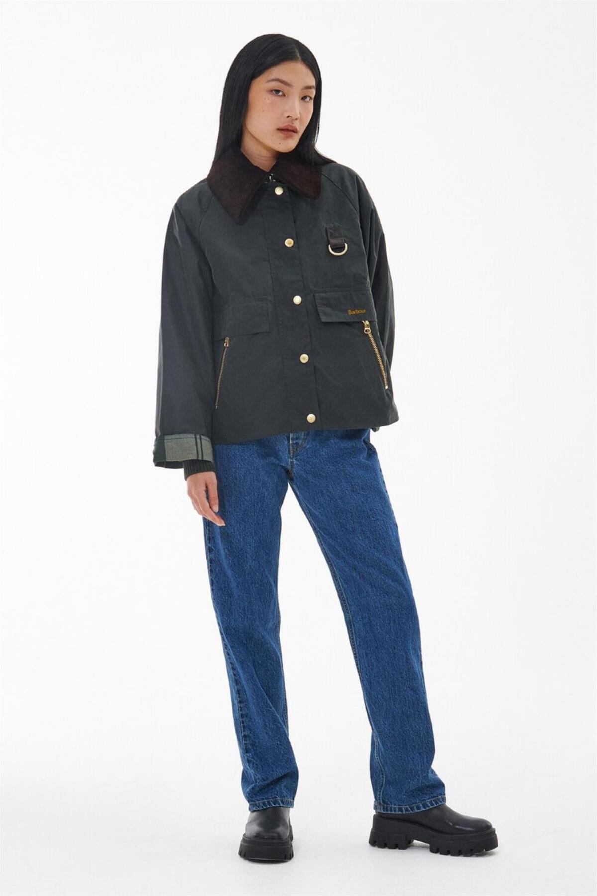 Barbour Catton Yağlı Ceket SG51 Sage-Ancient görsel 3