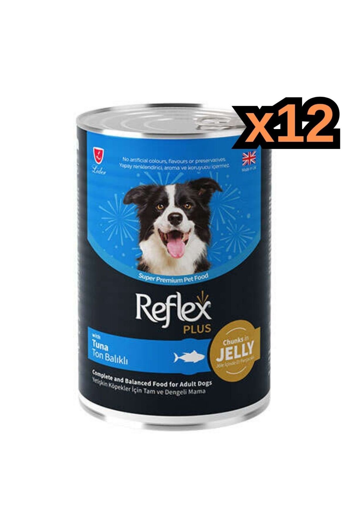 Reflex Plus Jelly Ton Balıklı Et Parçacıklı Köpek Konservesi 400 Gr (12 ADET)