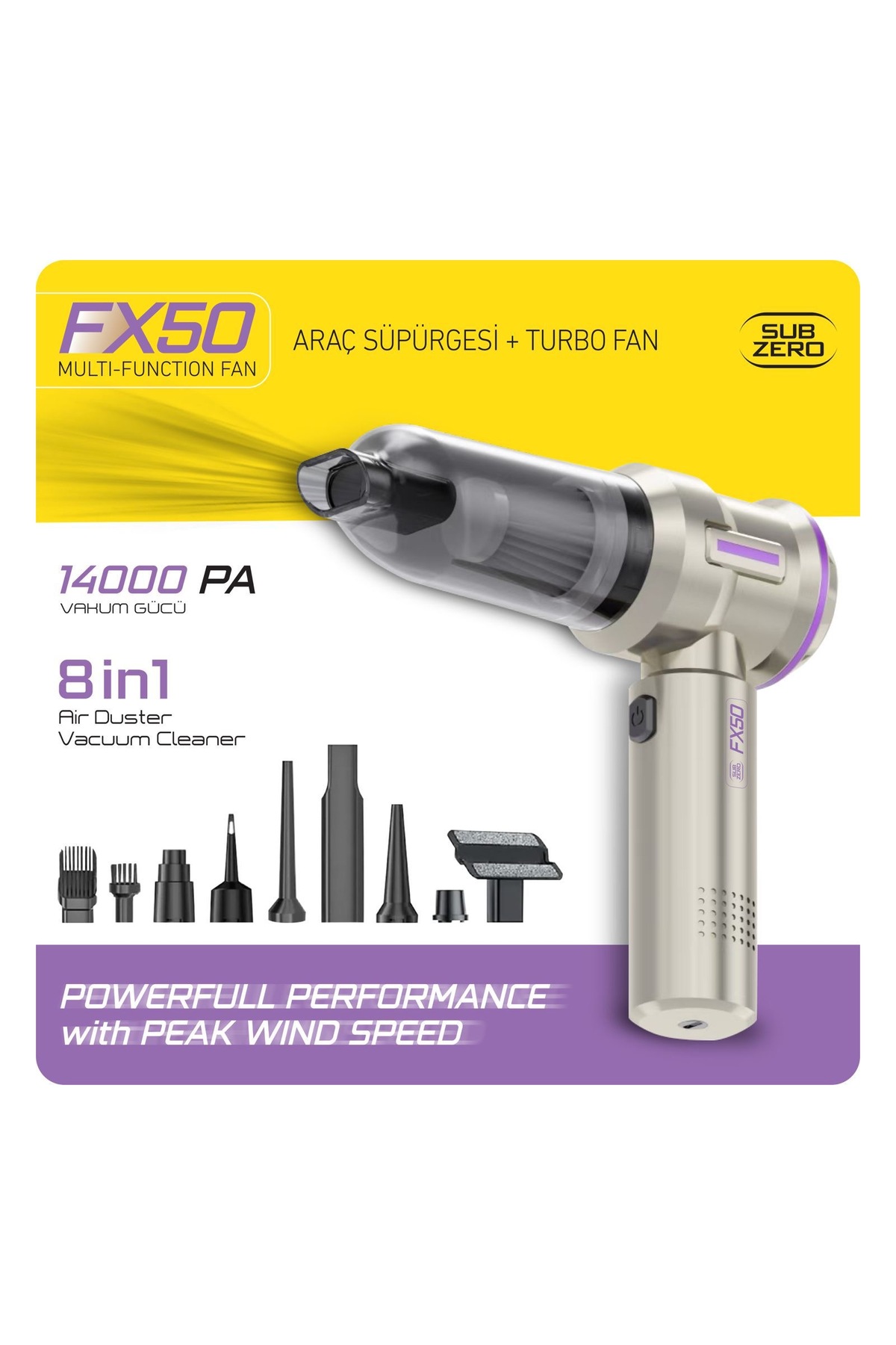 Subzero ARAÇ İÇİ VACUM SÜPÜRGE 14000pa - Fiyatı, Yorumları
