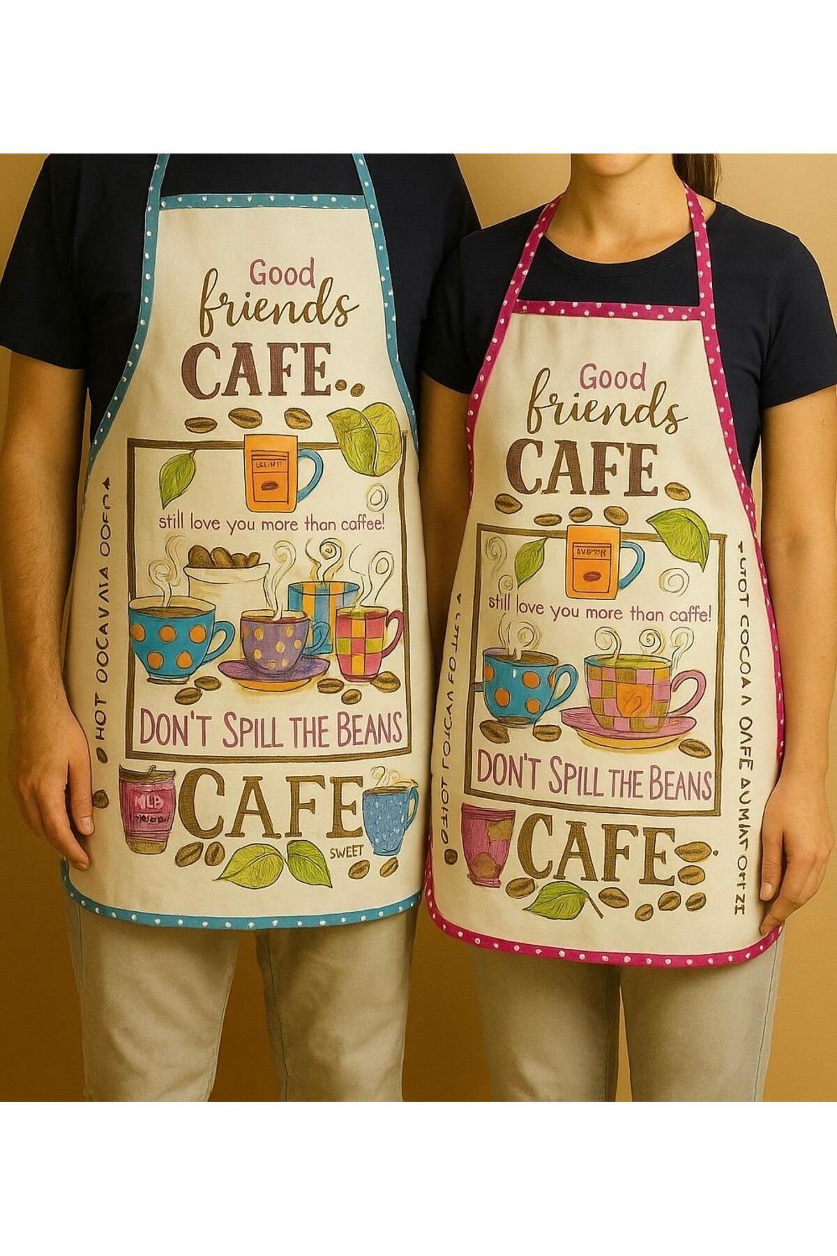 S&R 2 Adet Mutfak Önlüğü Leke Tutmaz Sıvı Geçirmez Biyeli Bağlamalı Mavi-Pembe