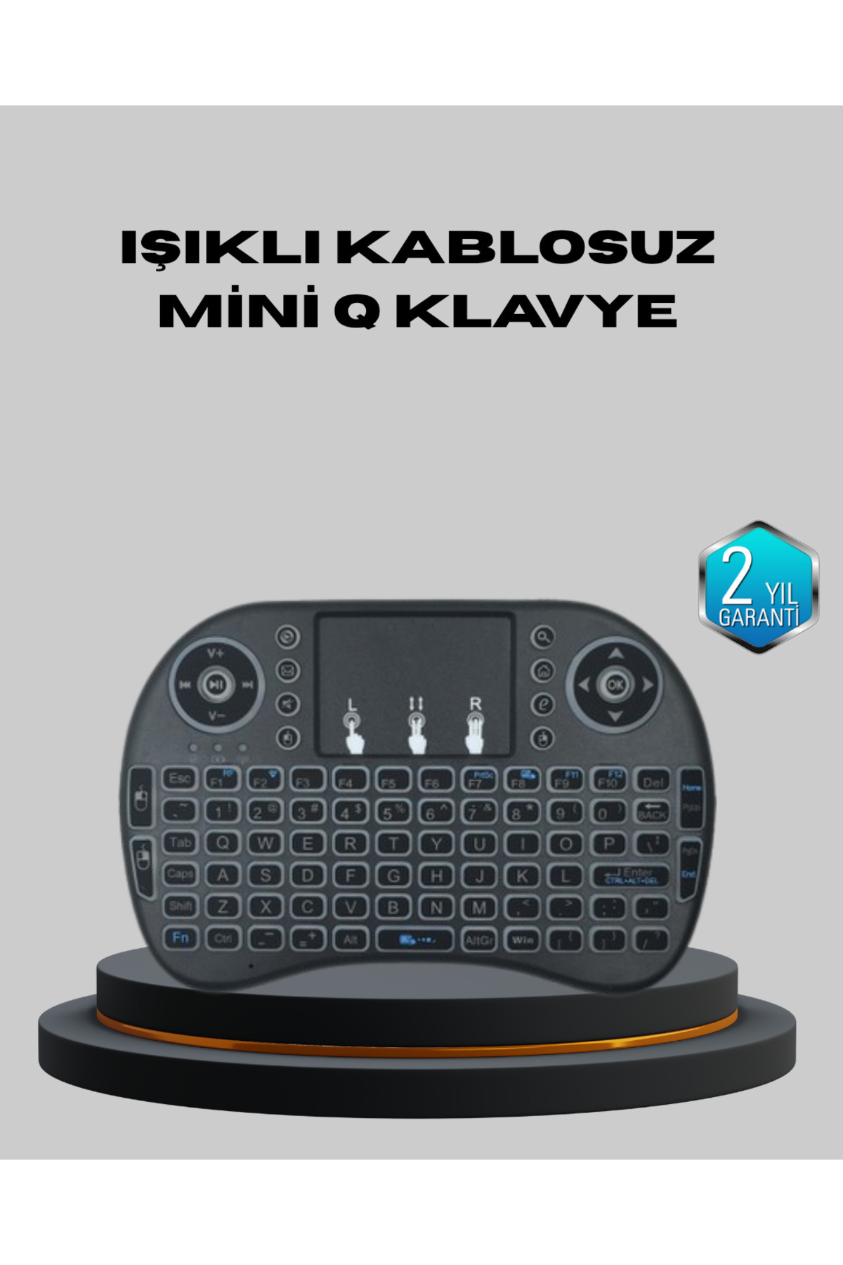 AyrStore Aydınlatmalı Touchpad’li Q Klavye – Türkçe Karakterli, USB Bağlantılı, Numerik Tuş Takımı