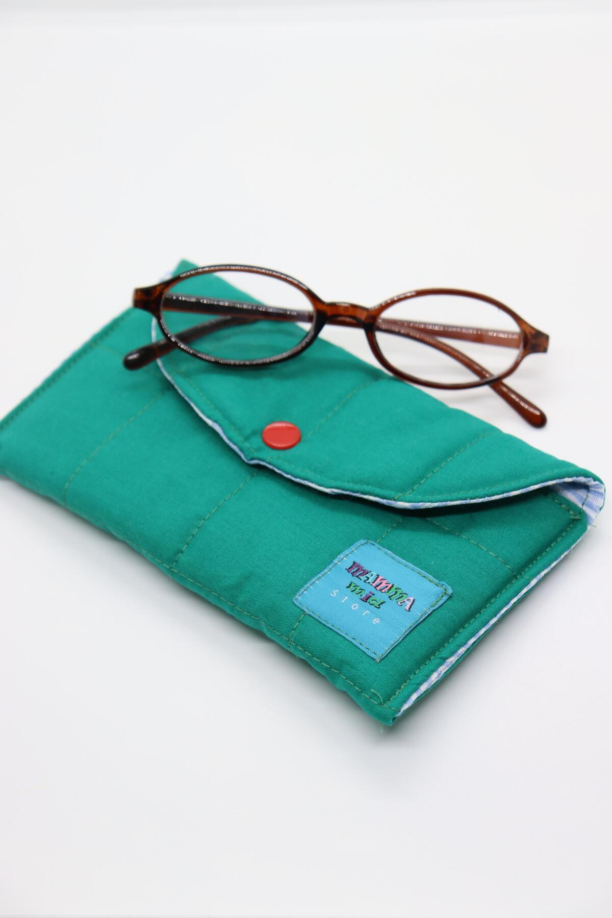 Mamma Mia Home Yeşil Gözlük Çantası Gözlük Kılıfı Telefon Kılıfı