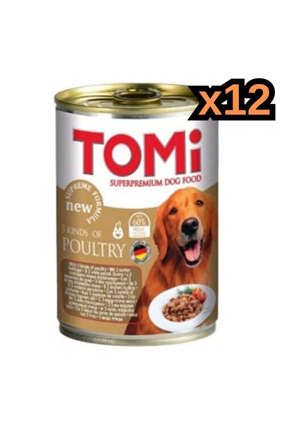 Tomi Köpek Kümes Hayvanlı Yaş Mama 400g (12 ADET)