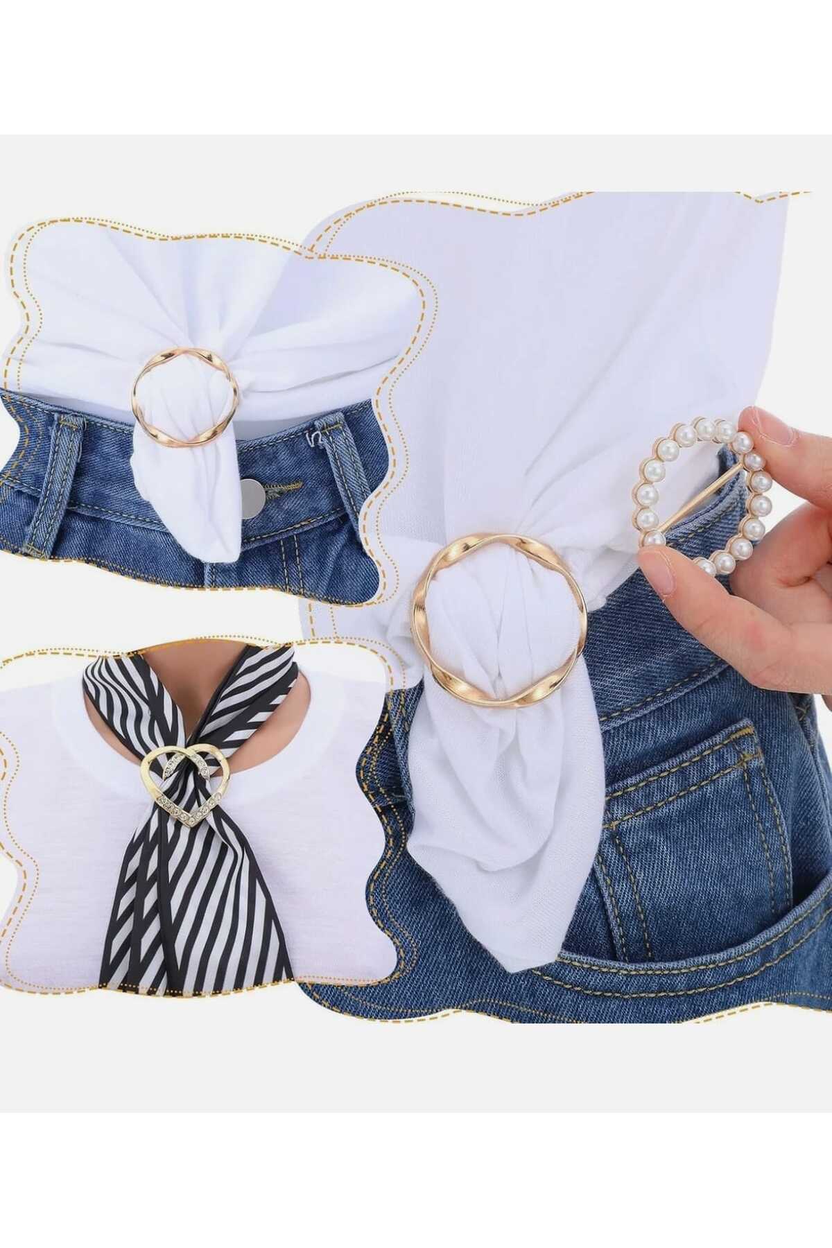Bacoss ŞAL EŞARP FULAR TOKASI-KLİPSİ 4 LÜ SET (BC-1244) görsel 8
