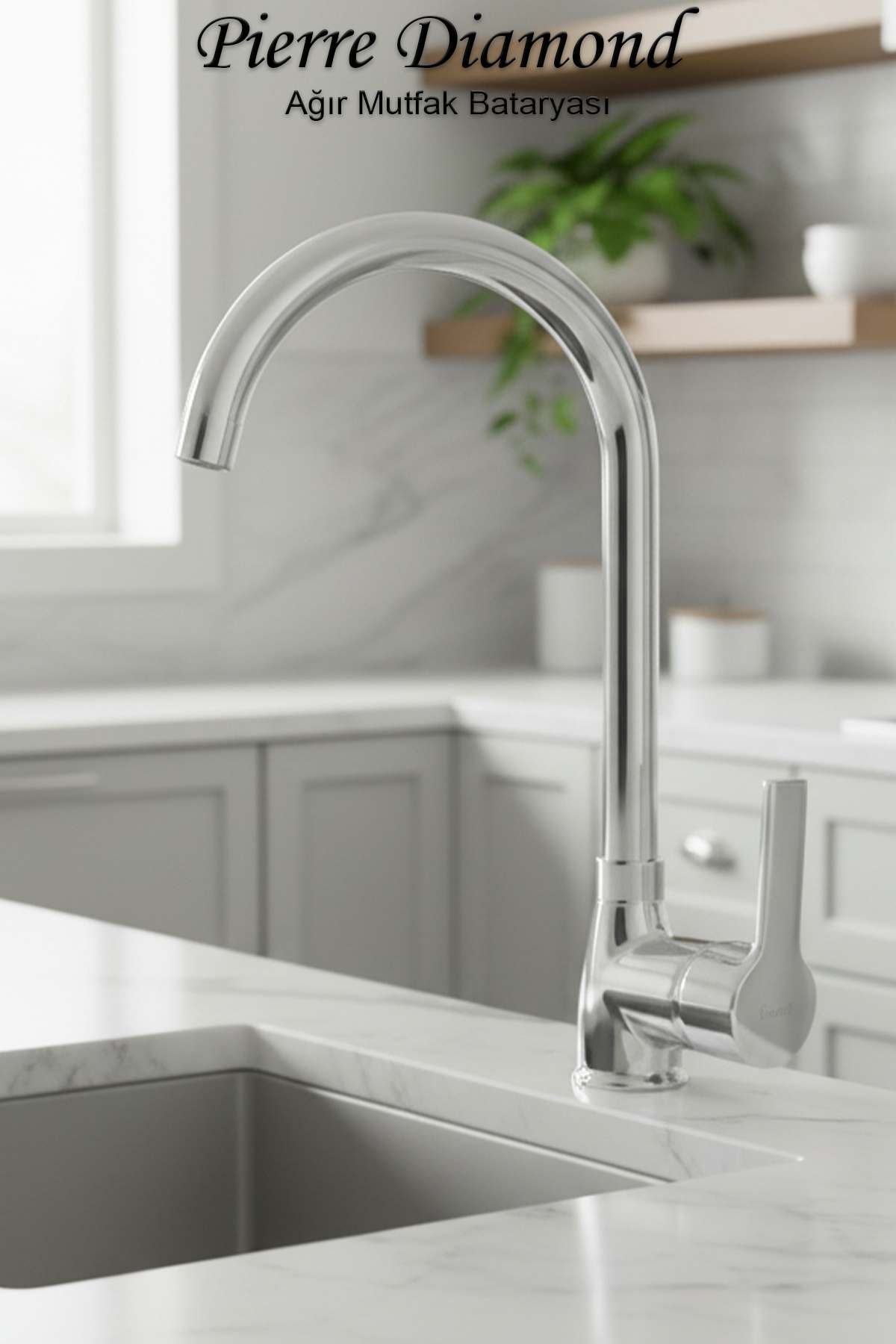 tesitay Baymera Paslanmaz Mix Kuğu Mutfak Evye Musluğu Çeşmesi Bataryası